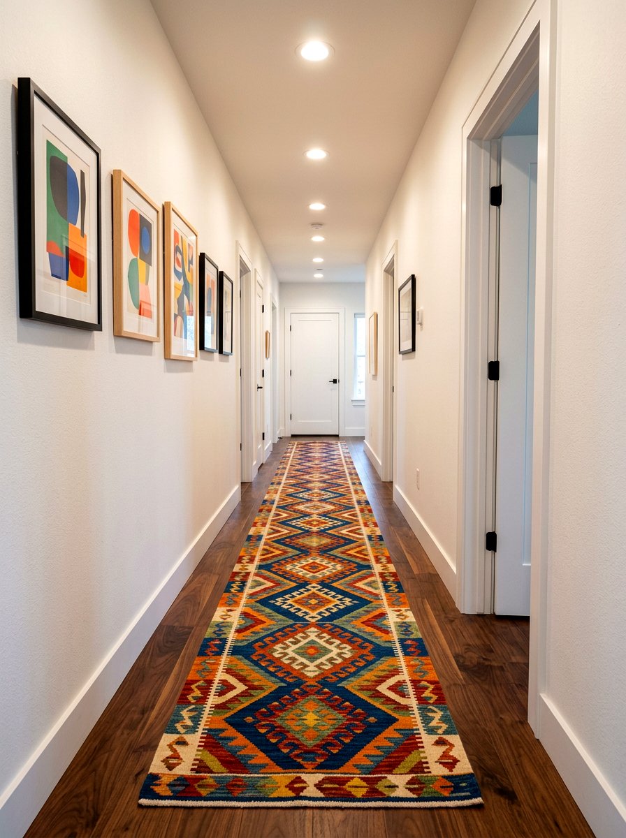Long Hallway Runner - 30 narrow hallway ideas