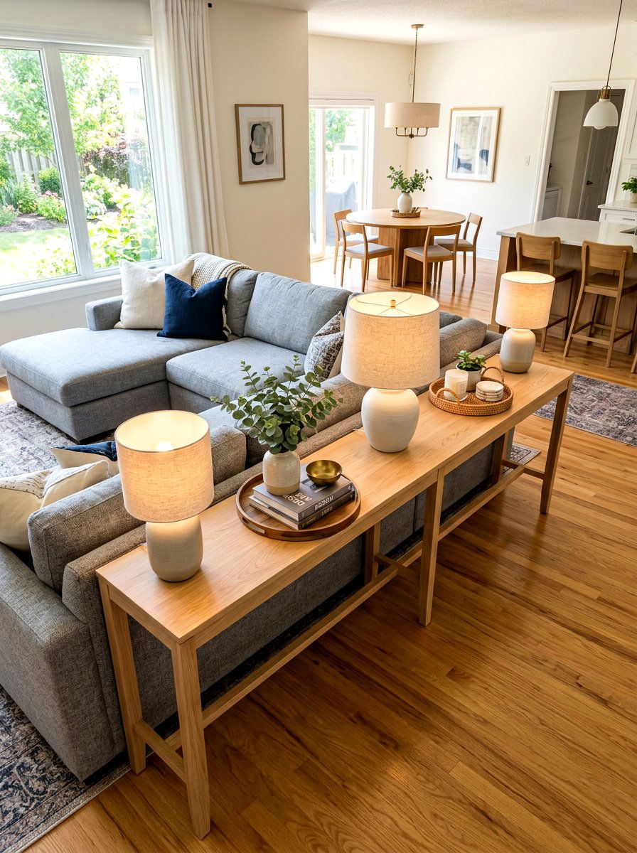 Long Narrow Console Table - 30 sofa table ideas