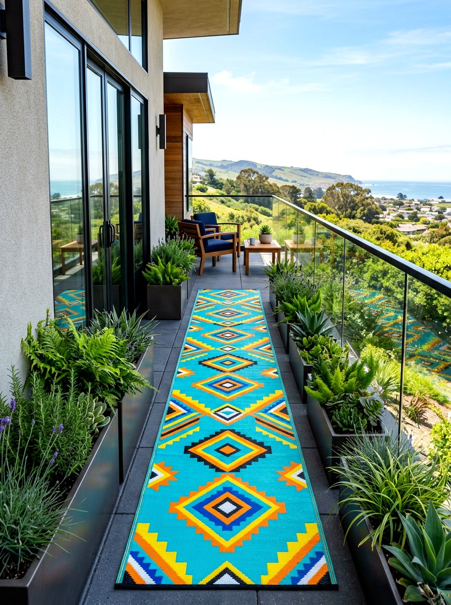 Long Outdoor Runner Rug - 30 patio rug ideas