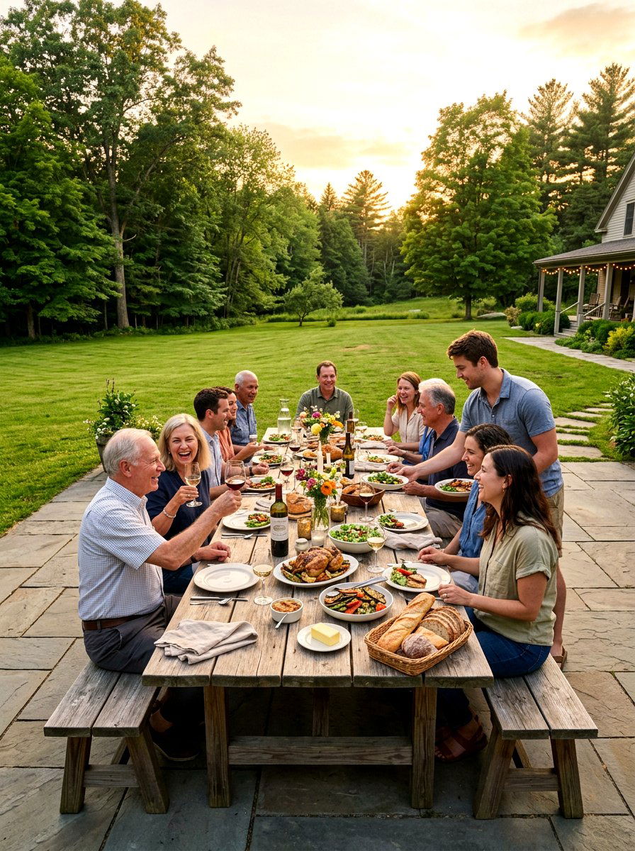 Long Rectangular Picnic Table - 30 picnic table patio ideas