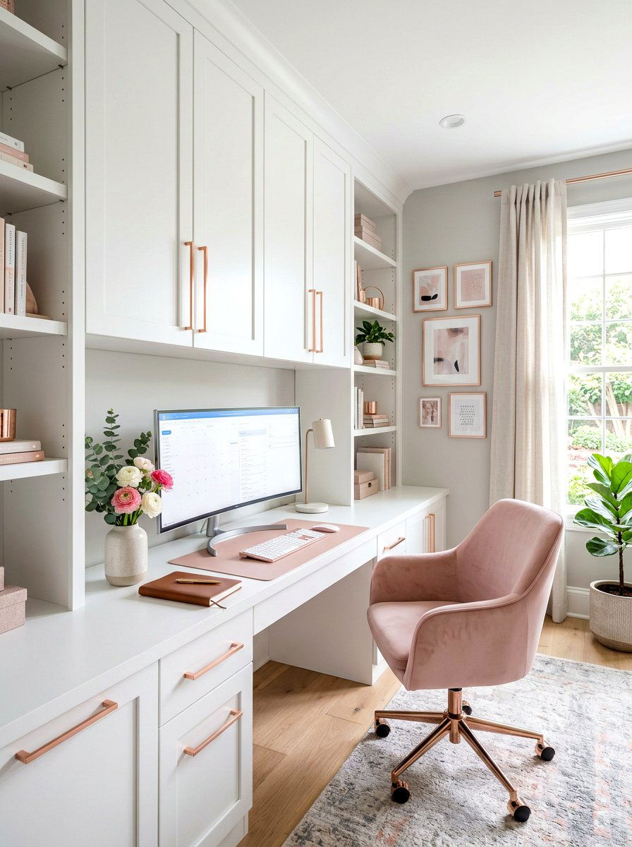 Long Rose Gold Pulls Modern - 30 long pull cabinet ideas