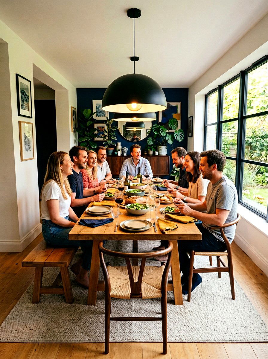 Long narrow dining room arrangement - 30 narrow room decorating ideas