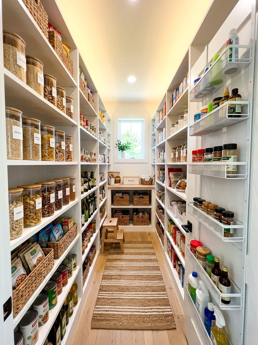 Long narrow walk in pantry - 30 narrow room decorating ideas