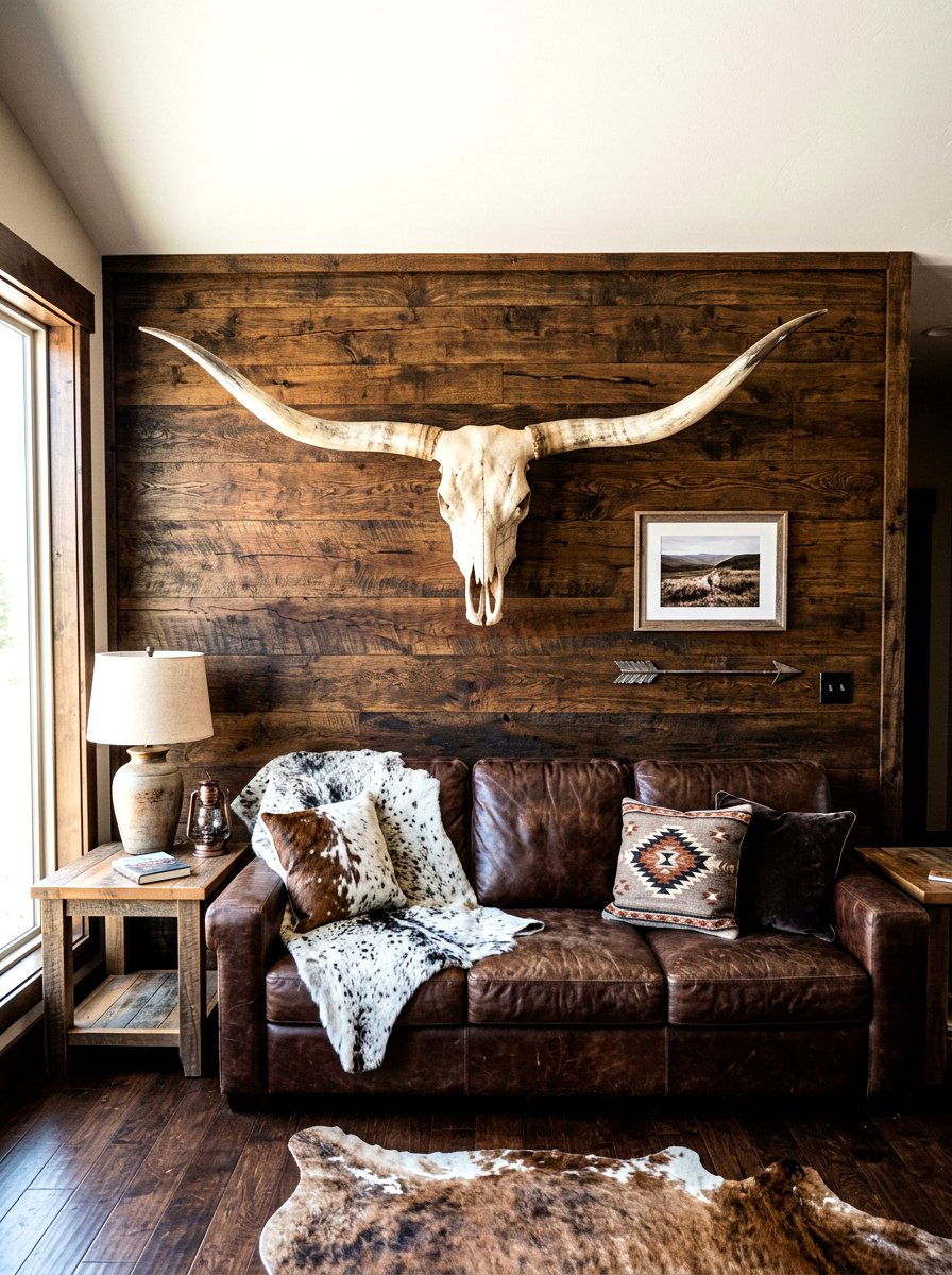 Longhorn Skull Wall Decor - 30 western home decor ideas