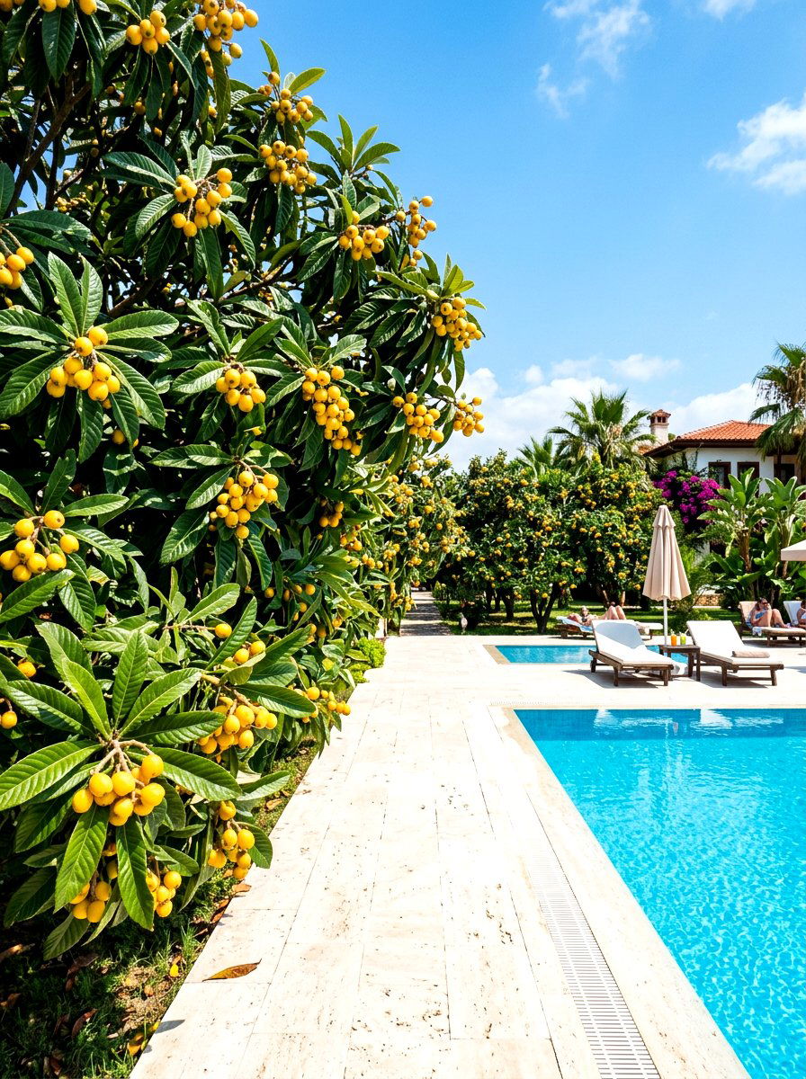 Loquat tree evergreen orchard - 30 orchard backyard aesthetic ideas