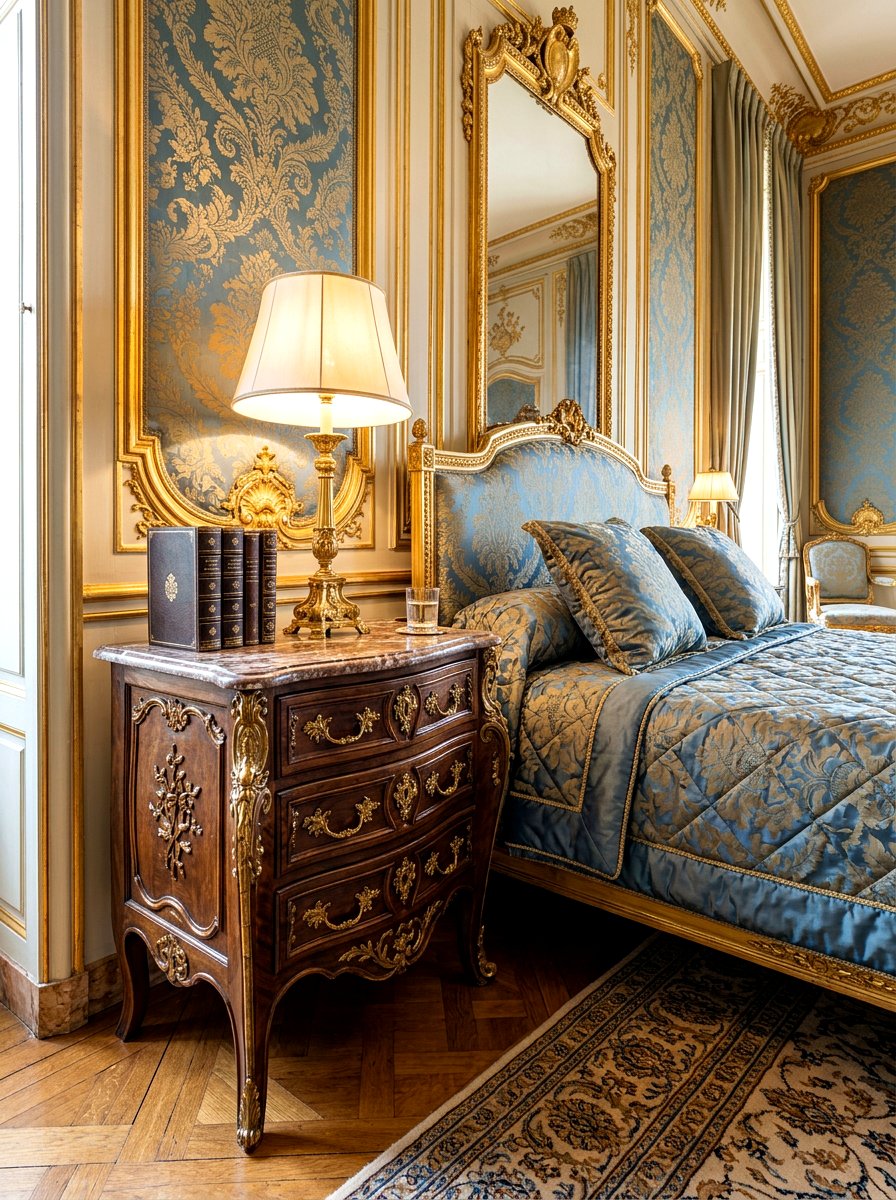 Louis XIV Nightstand - 30 antique bedroom decor ideas