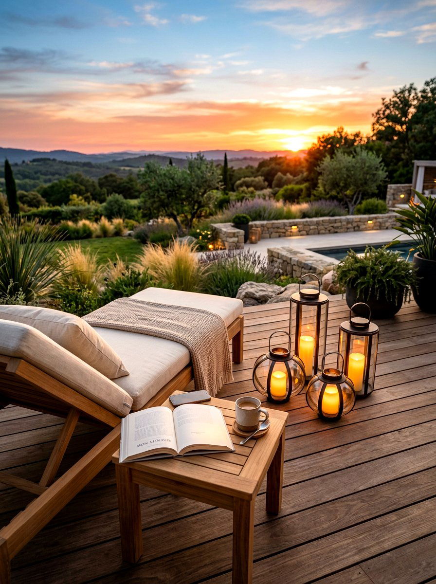 Lounge Lantern Cluster - 30 lantern cluster patio ideas