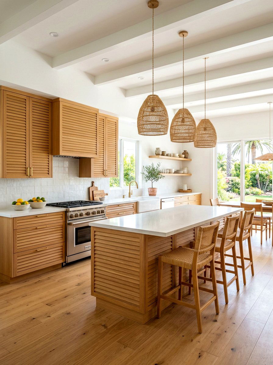 Louvered Kitchen Cabinets - 30 kitchen cabinet ideas