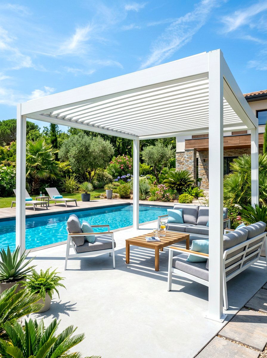 Louvered Roof Gazebo - 30 hardtop gazebo ideas