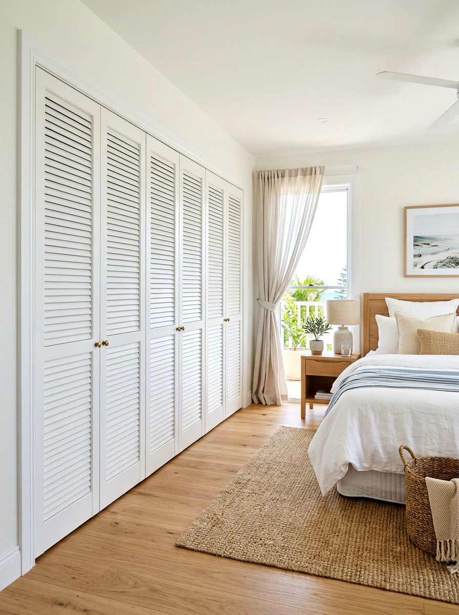 Louvered bedroom closet doors - 30 bedroom closet door ideas