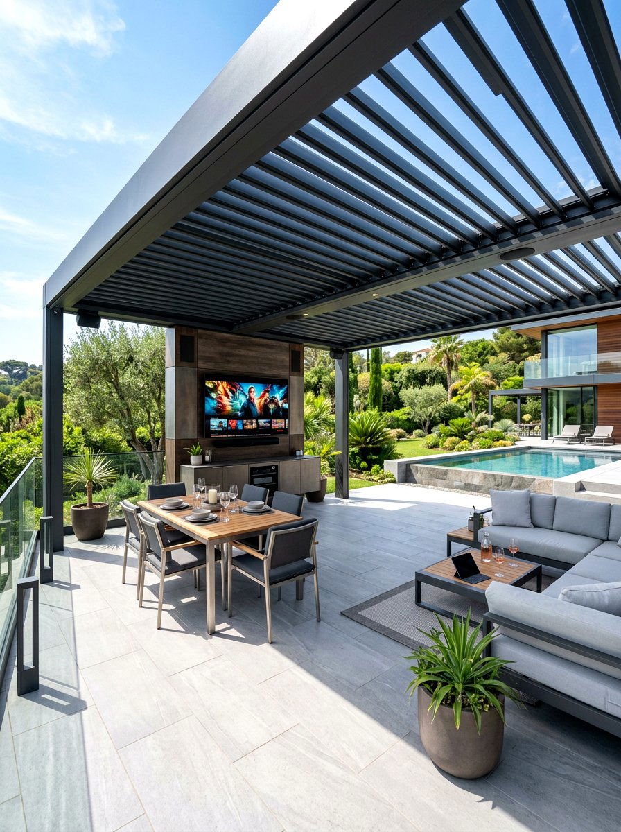 Louvered roof pavilion - 30 open air pavilion ideas