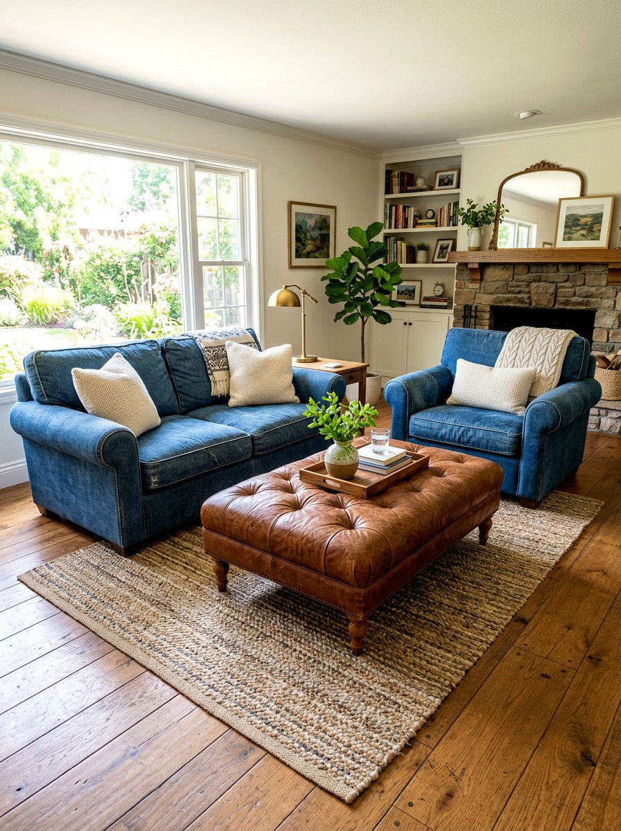 Loveseat With Chair and Ottoman Grouping - 30 loveseat and chair layout ideas