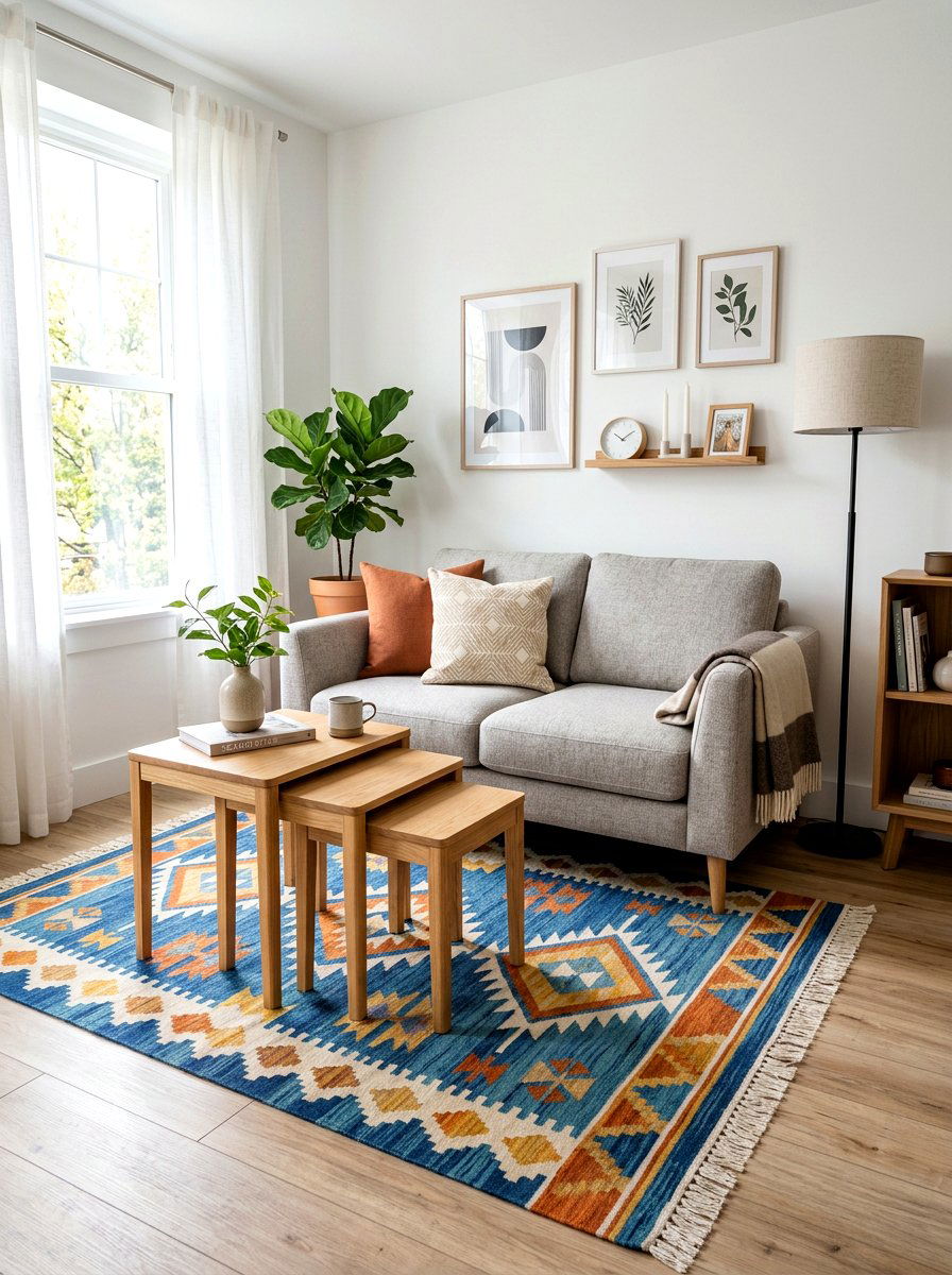 Loveseat With Nesting Tables - 30 loveseat arrangement ideas