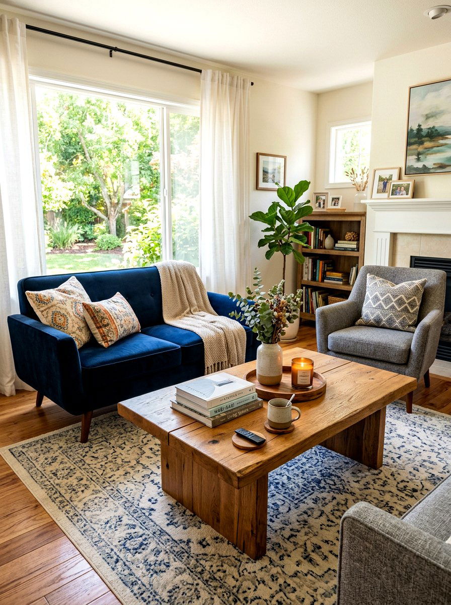 Loveseat and Chair Around Coffee Table - 30 loveseat and chair layout ideas