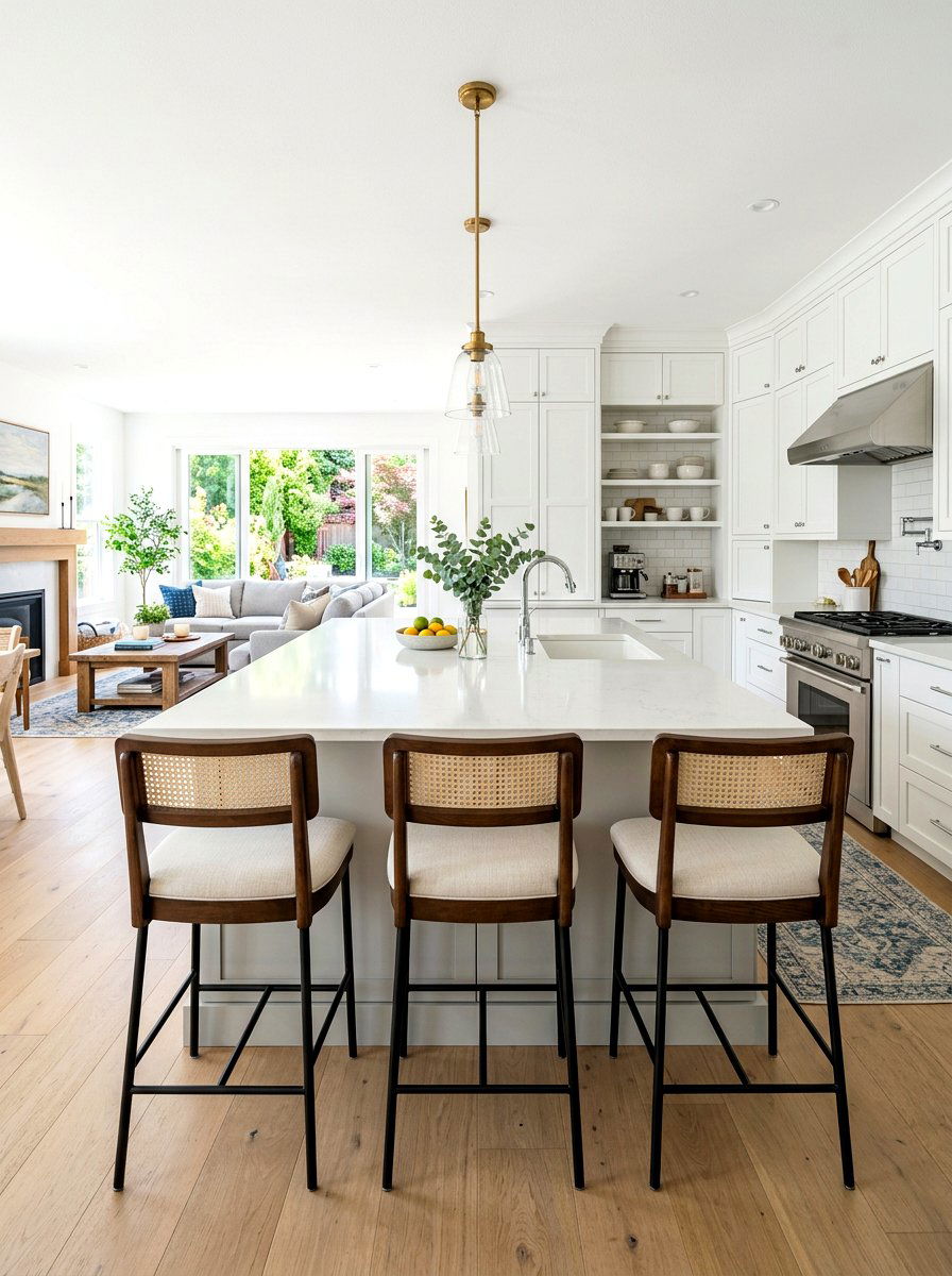 Low Back Counter Stools - 30 kitchen island seating ideas