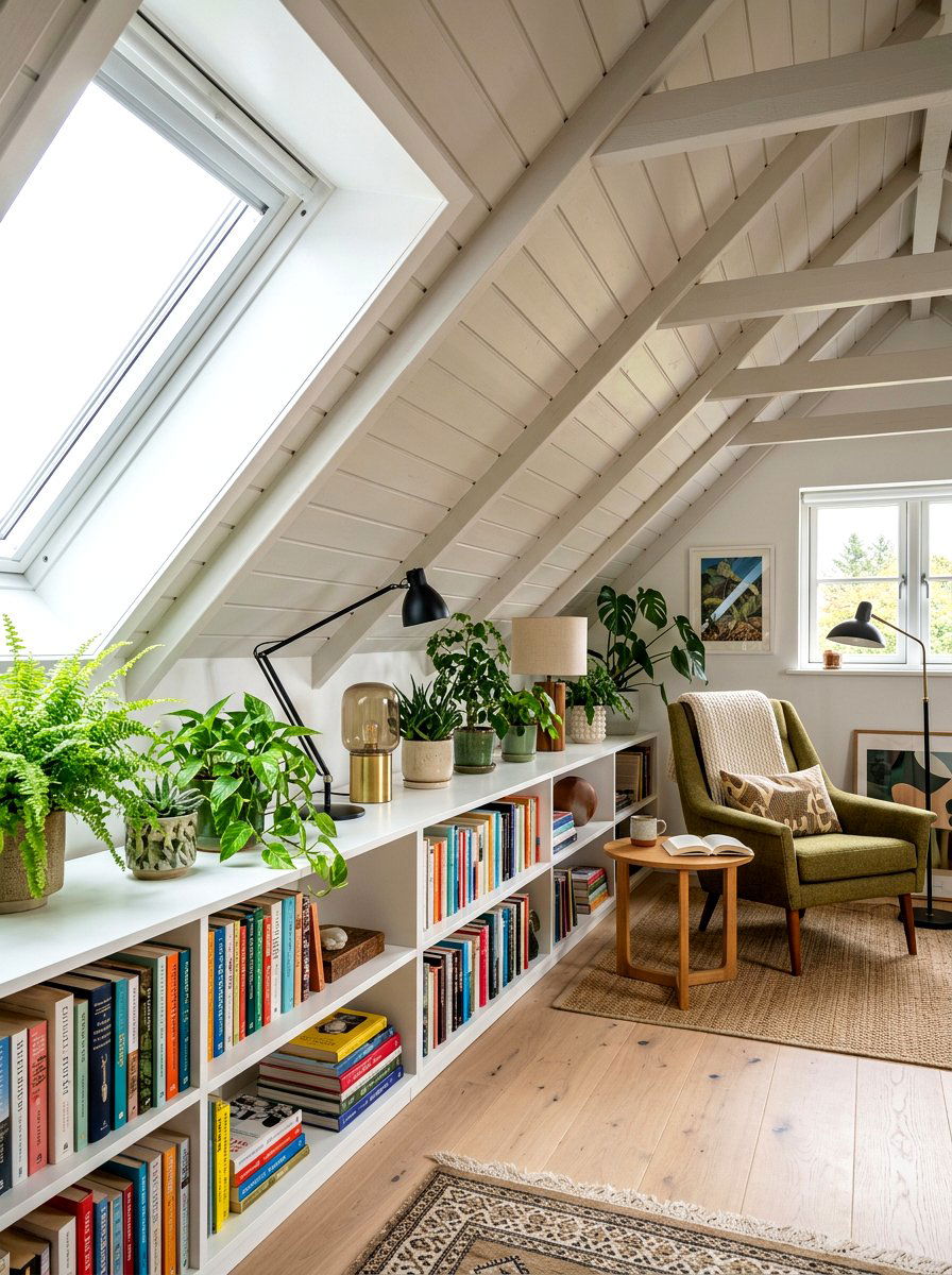 Low Eaves Shelving - 30 eaves storage ideas