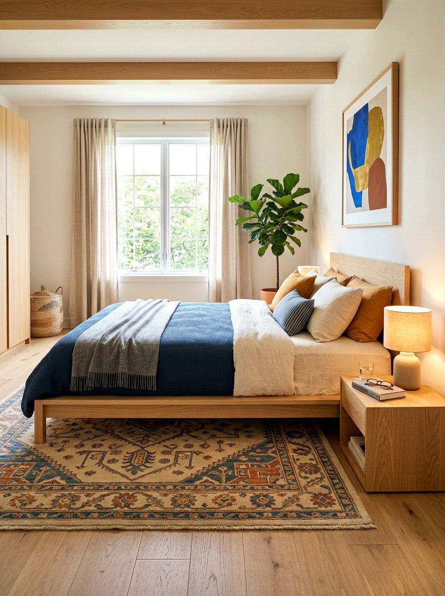 Low Height Nightstand - 30 Japandi bedroom ideas