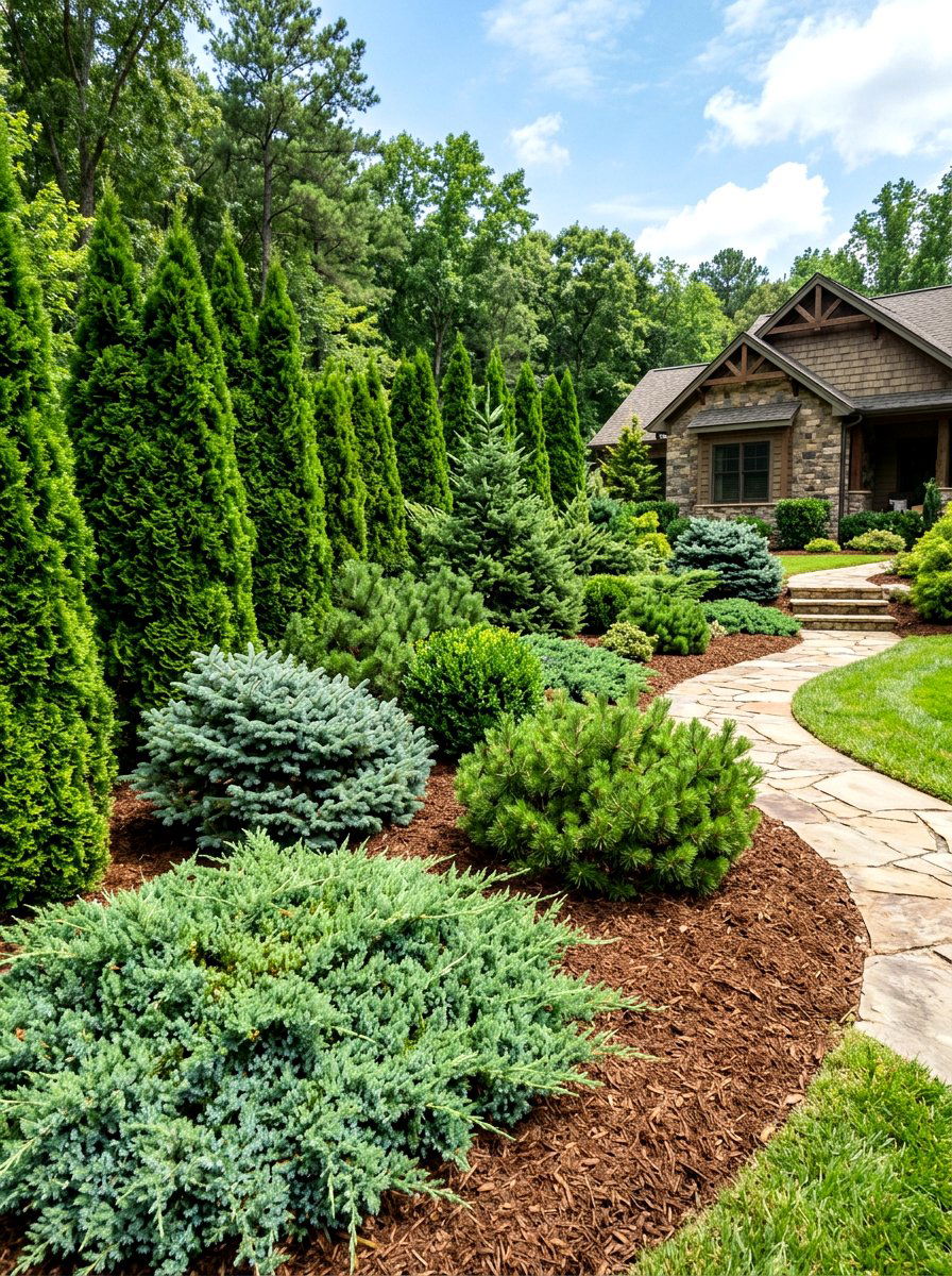 Low Maintenance Evergreen - 30 front garden ideas