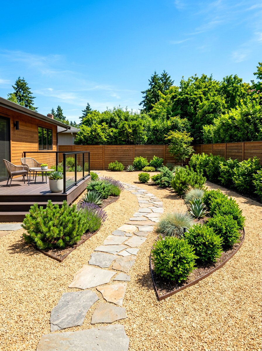 Low Maintenance Gravel Backyard - 30 gravel backyard ideas