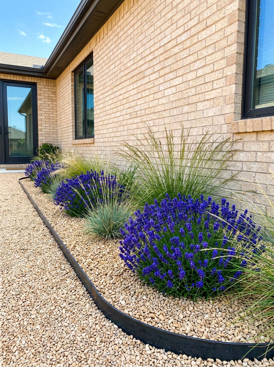 Low Maintenance Gravel Border - 30 house side garden border ideas