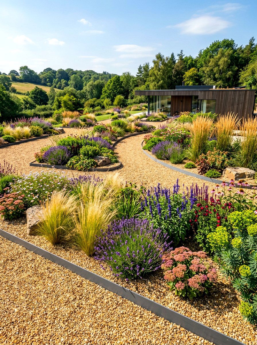 Low Maintenance Gravel Garden - 30 rock garden ideas