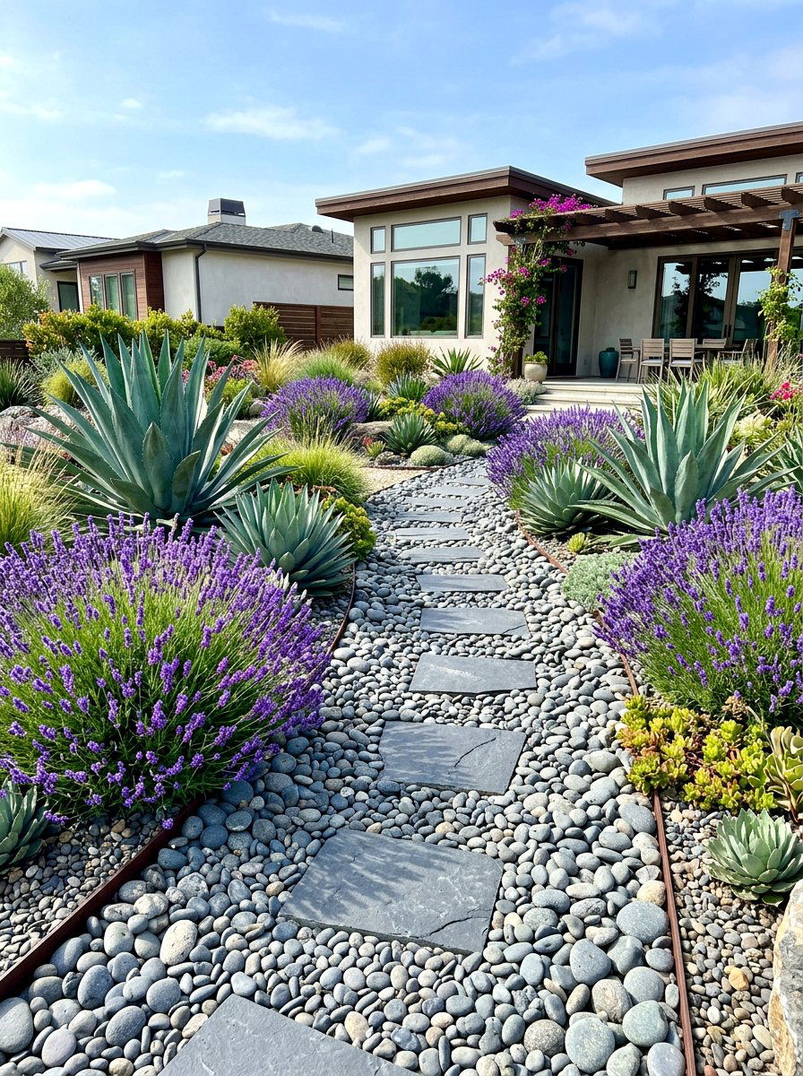 Low Maintenance Gravel Garden - 30 year round garden ideas