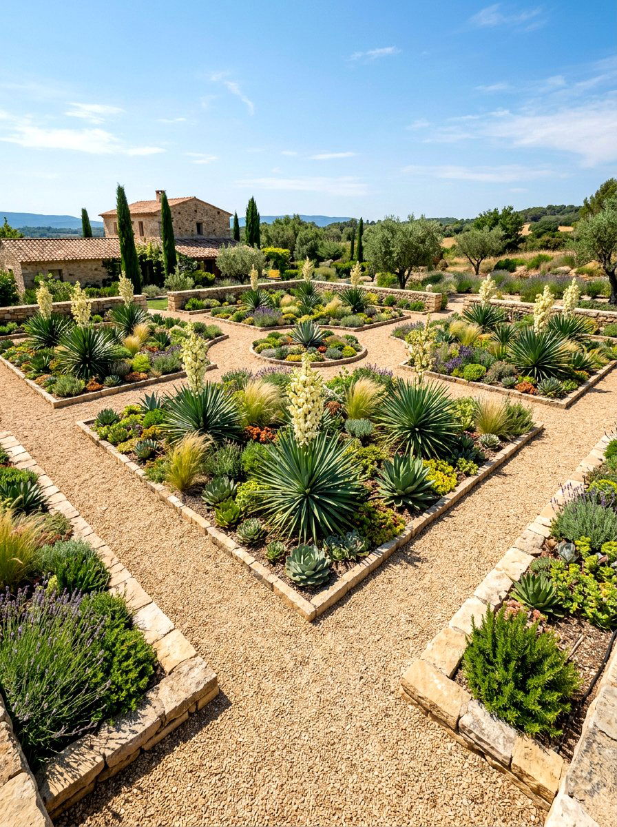 Low Maintenance Gravel Parterre - 30 parterre garden ideas