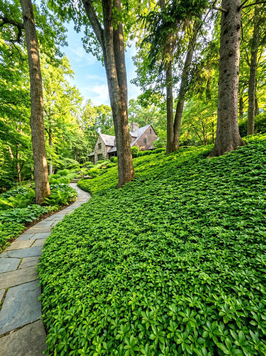 Low Maintenance Groundcover - 30 hillside landscaping ideas