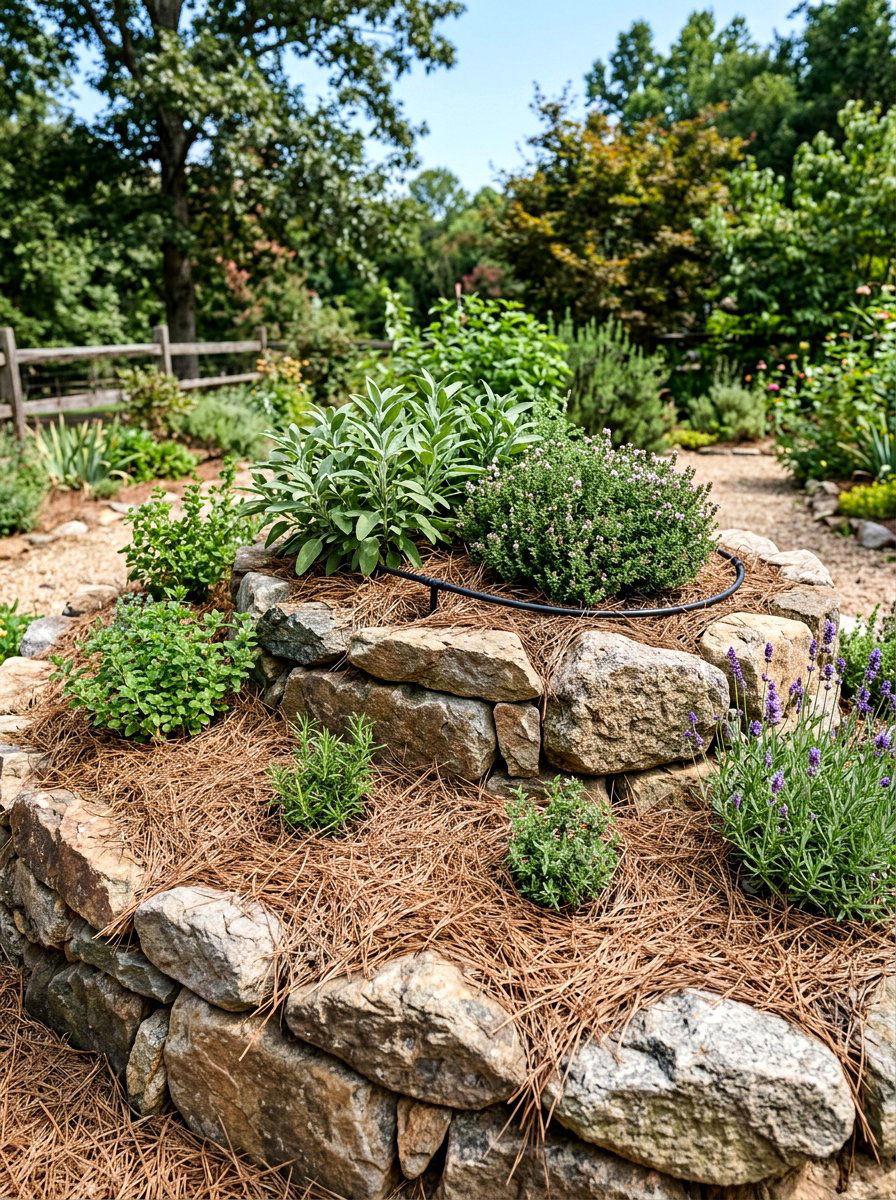 Low Maintenance Herb Spiral - 30 backyard herb spiral ideas