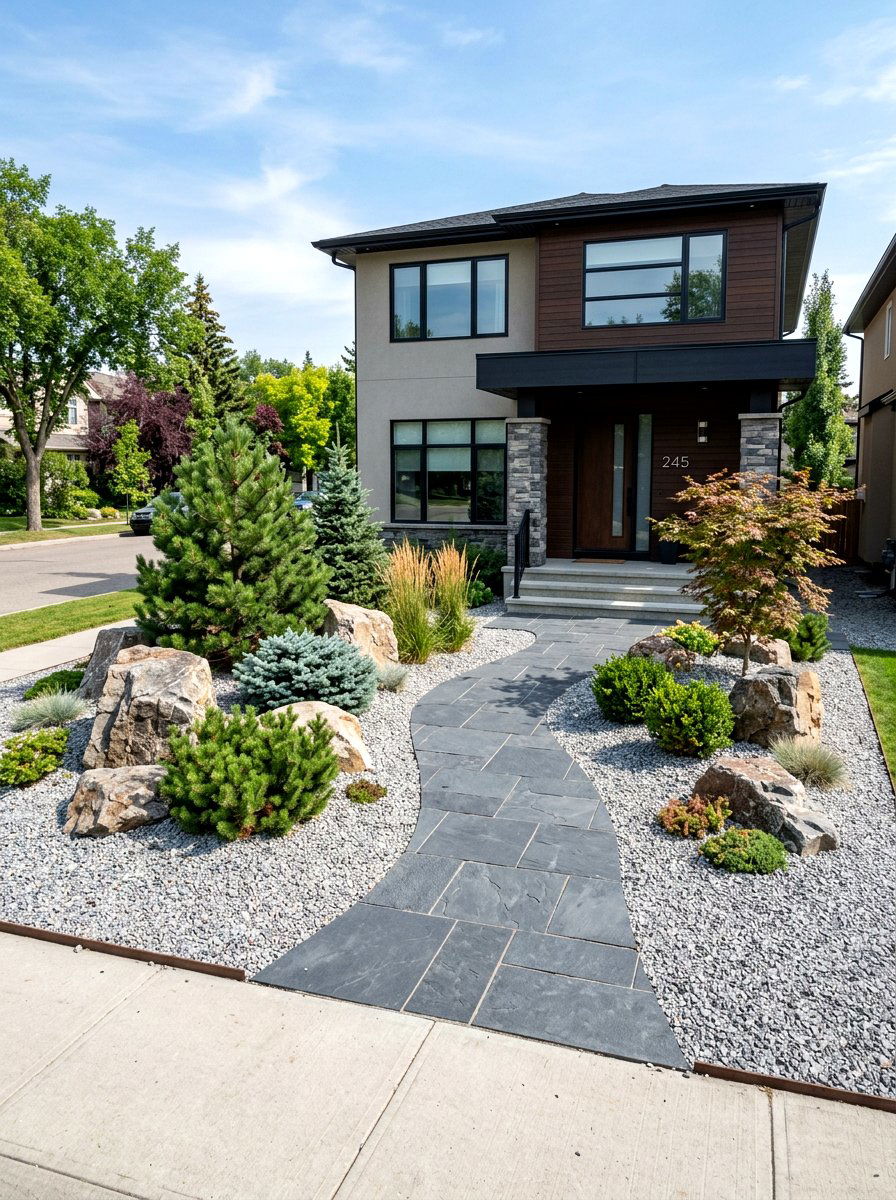 Low Maintenance Landscaping - 30 asymmetrical front yard landscaping ideas