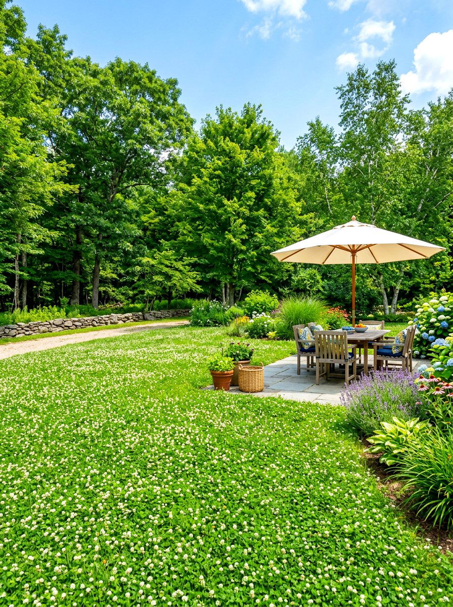 Low Maintenance Lawn - 30 clover lawn ideas