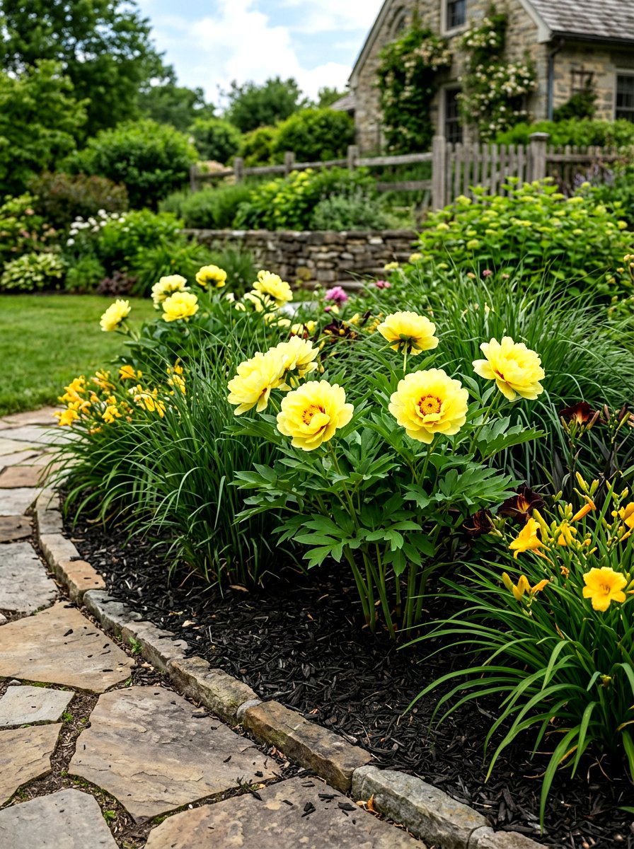 Low Maintenance Peony Planting - 30 peony garden bed ideas