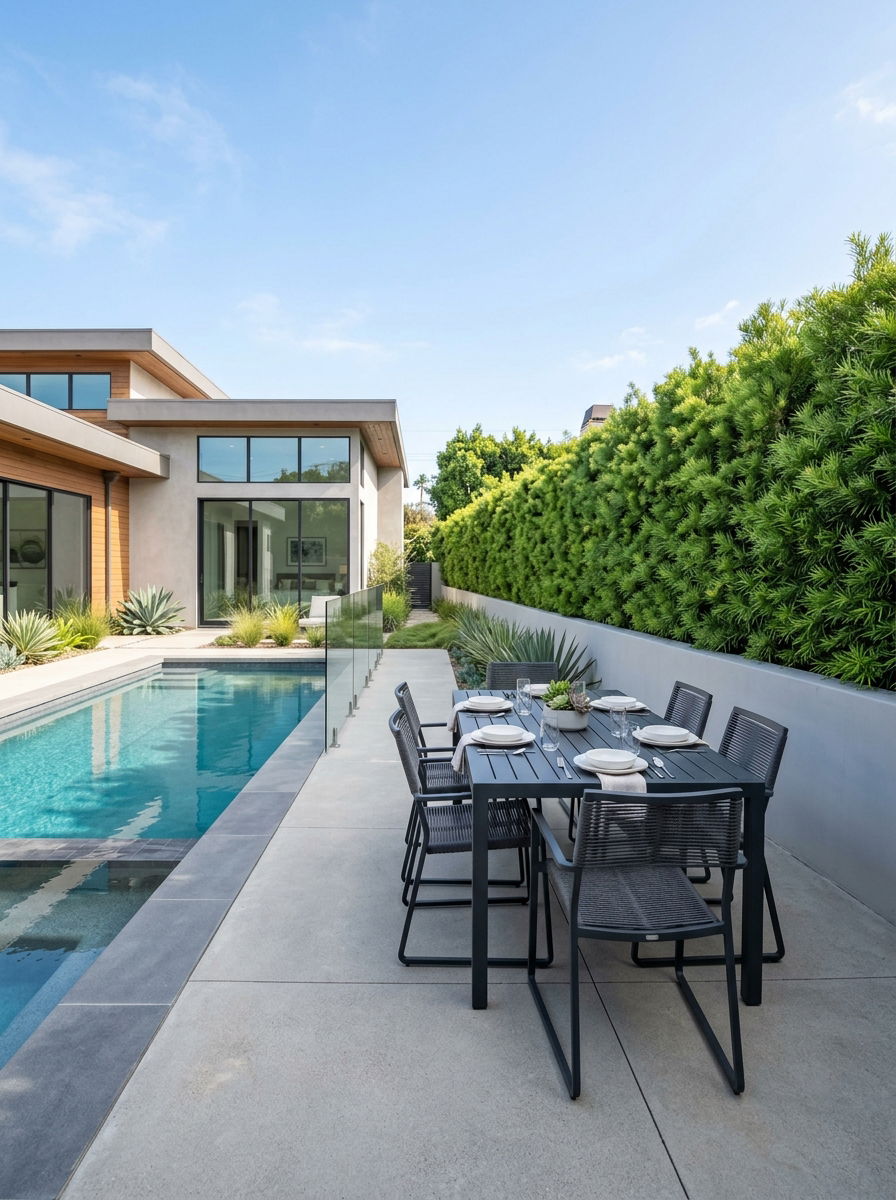 Low Maintenance Podocarpus Hedge - 30 pool privacy hedge ideas