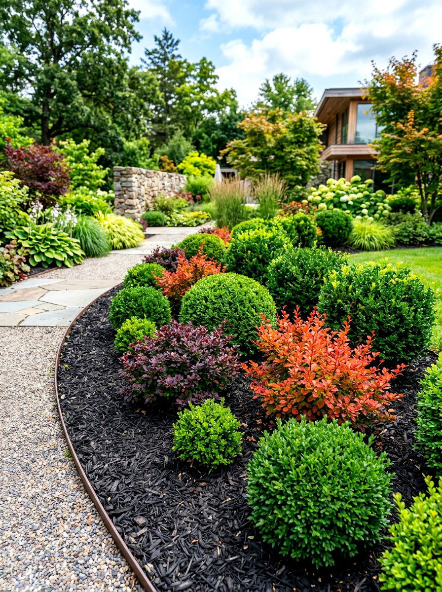 Low Maintenance Shrub Border - 30 mixed border garden ideas
