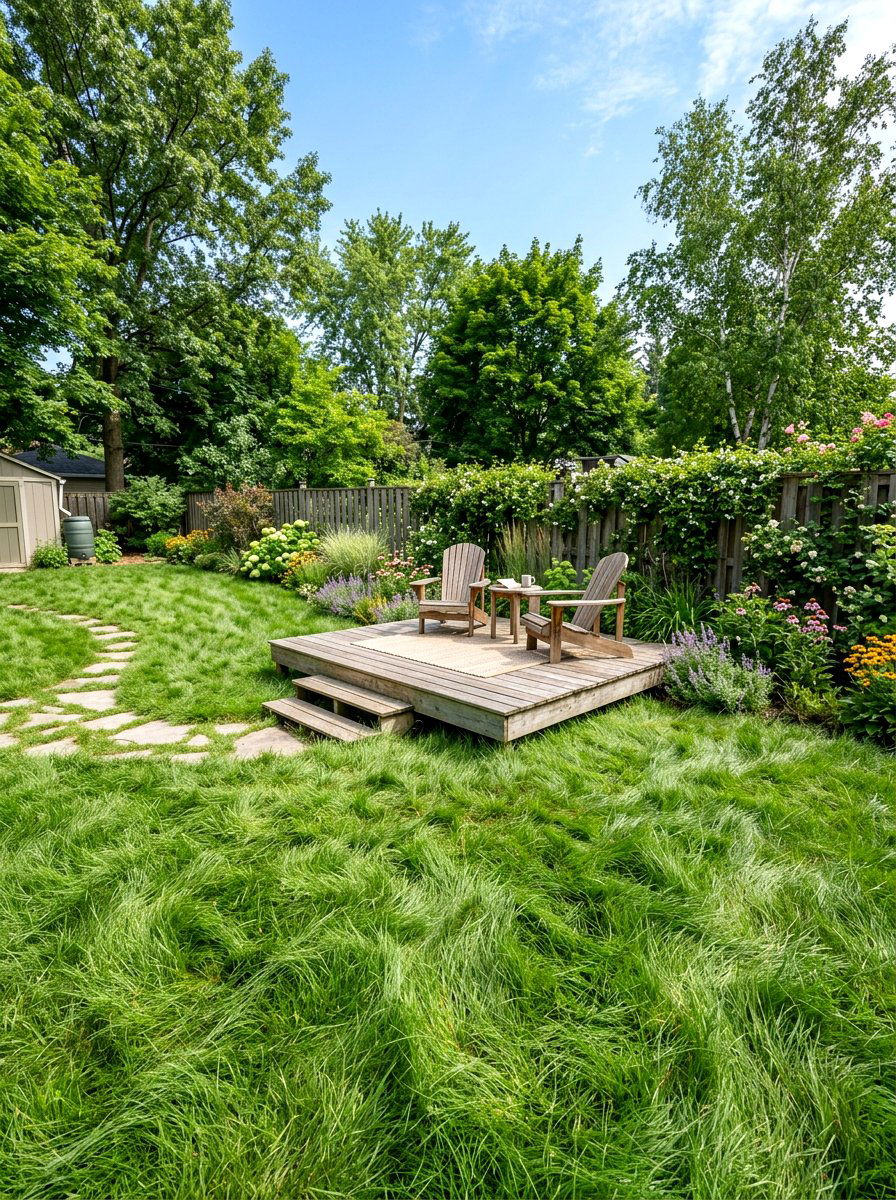 Low Mow Grass - 30 low maintenance landscaping ideas