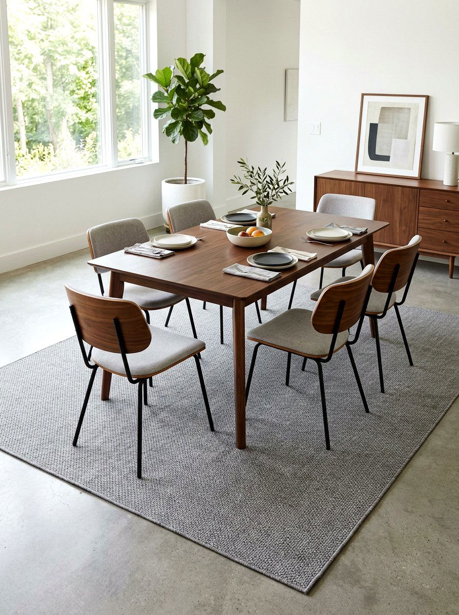 Low Pile Rug Under Dining Table - 30 dining room rug placement ideas