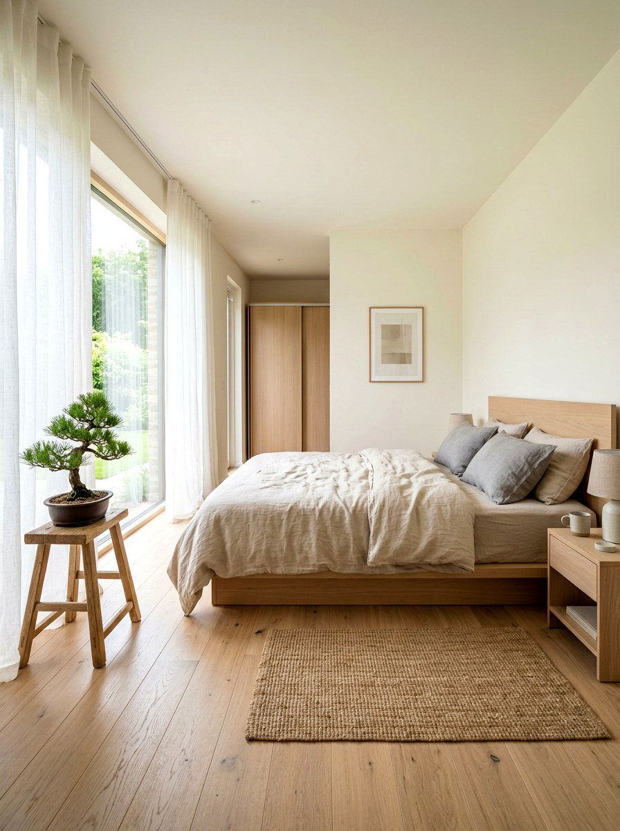 Low Platform Bed - 30 Japandi bedroom ideas