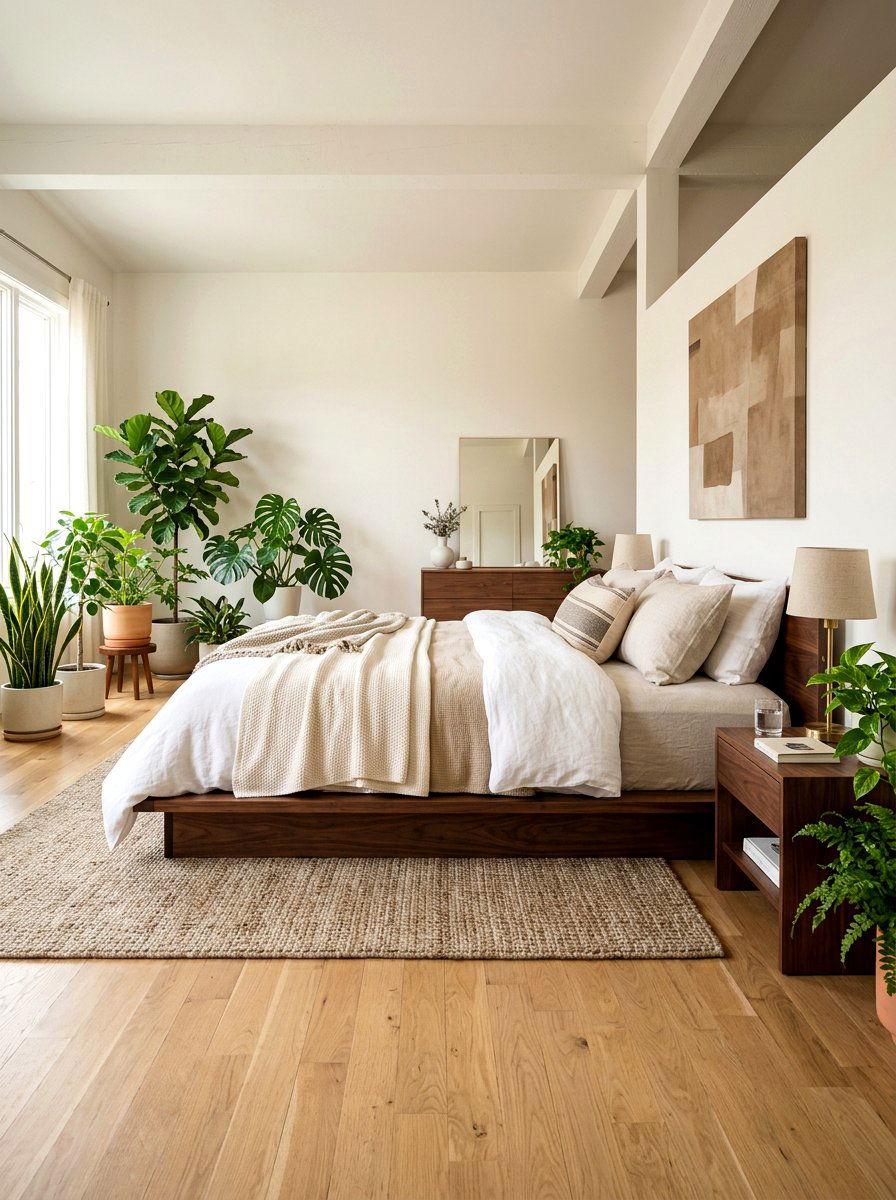 Low Platform Bed - 30 boho bedroom ideas