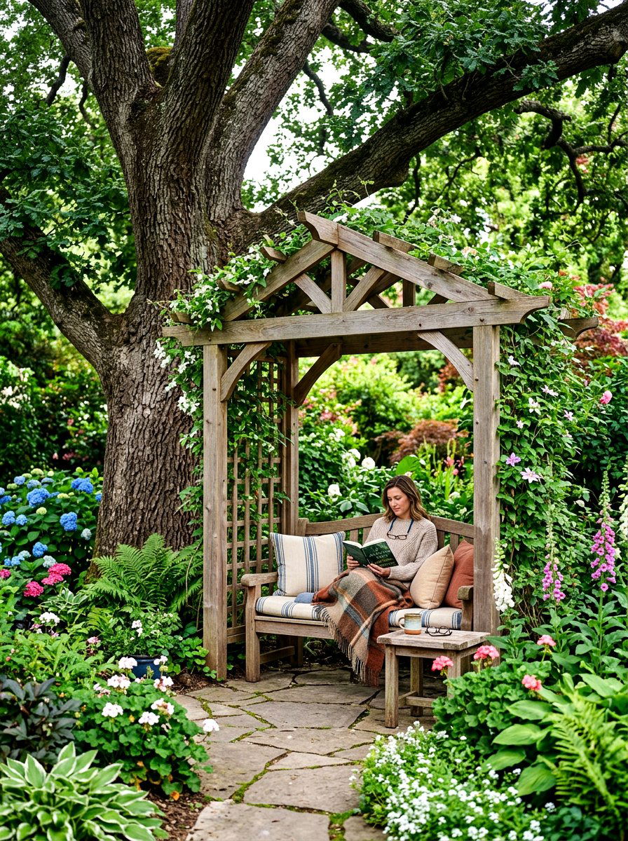Low Profile Arbor - 30 arbor bench ideas