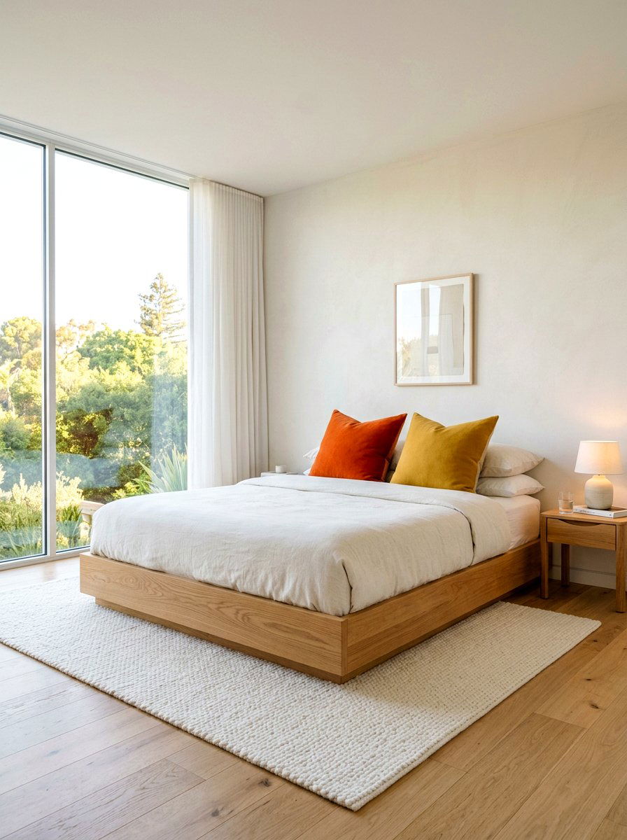Low Profile Bed - 30 sunrise inspired bedroom ideas