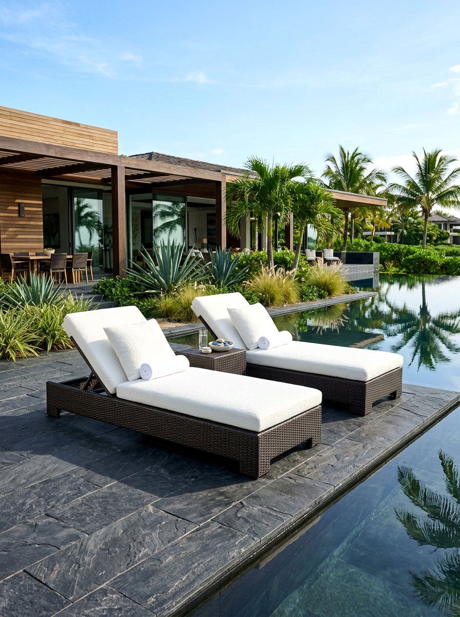 Low Profile Chaise Pair - 30 chaise pair patio ideas