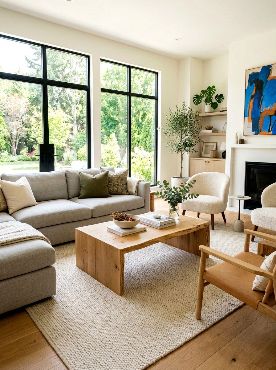 Low Profile Coffee Table - 30 warm minimalist home ideas