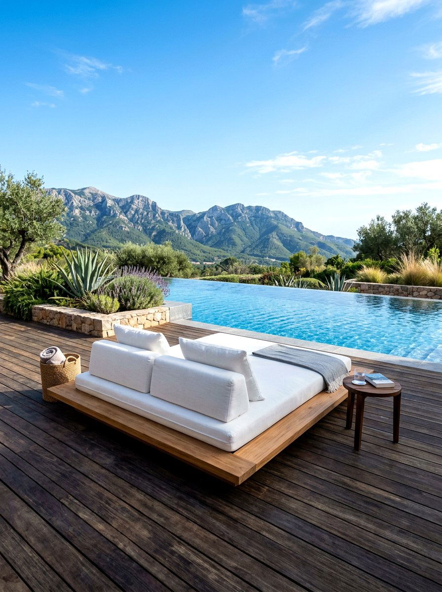 Low Profile Daybed - 30 poolside daybed ideas