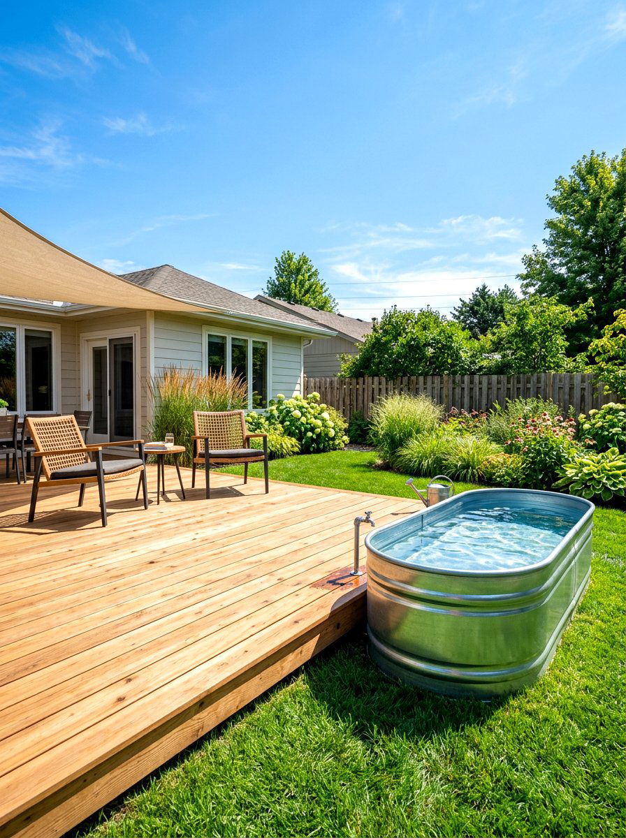 Low Profile Decking - 30 stock tank pool deck ideas