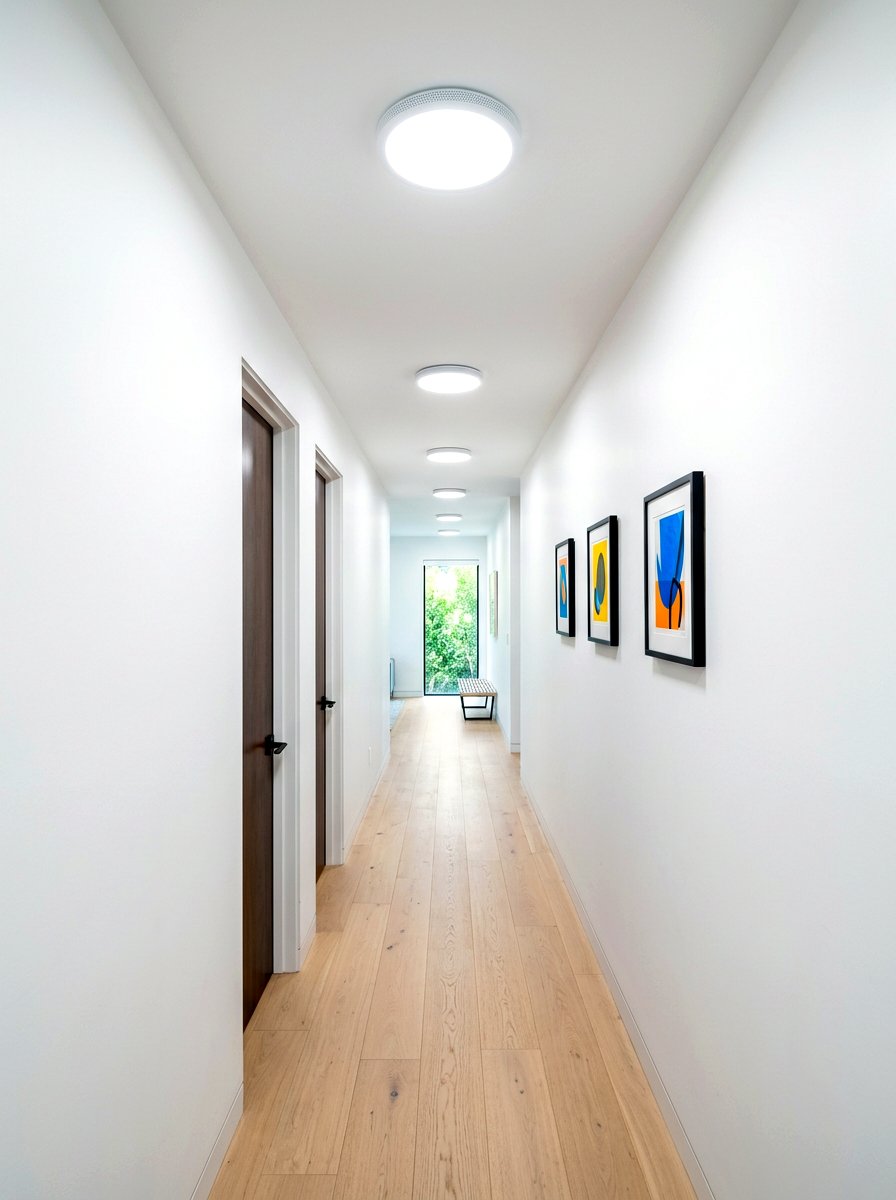 Low Profile Disk Light - 30 hallway lighting ideas