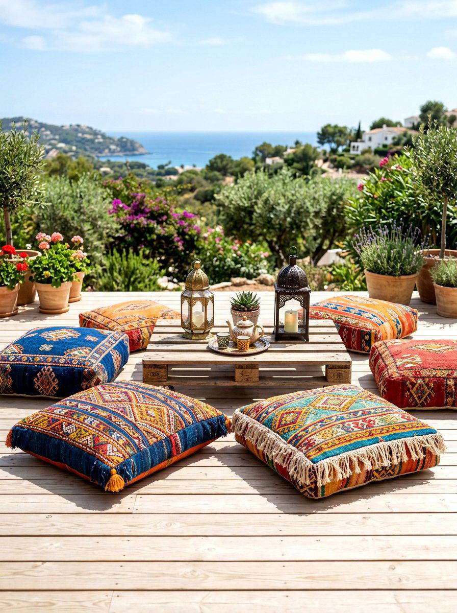 Low Profile Floor Cushions - 30 deck seating ideas
