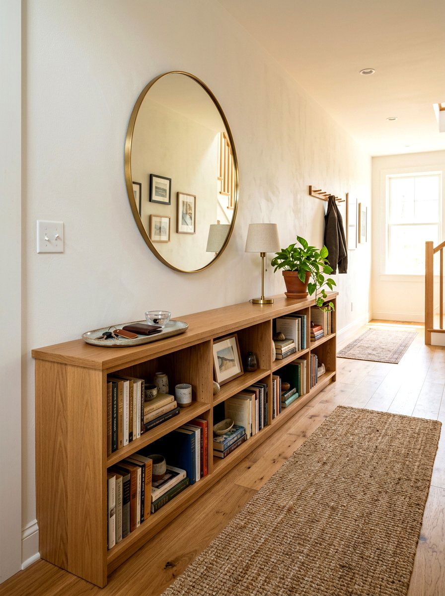 Low Profile Hallway Bookshelf - 30 hallway bookshelf ideas