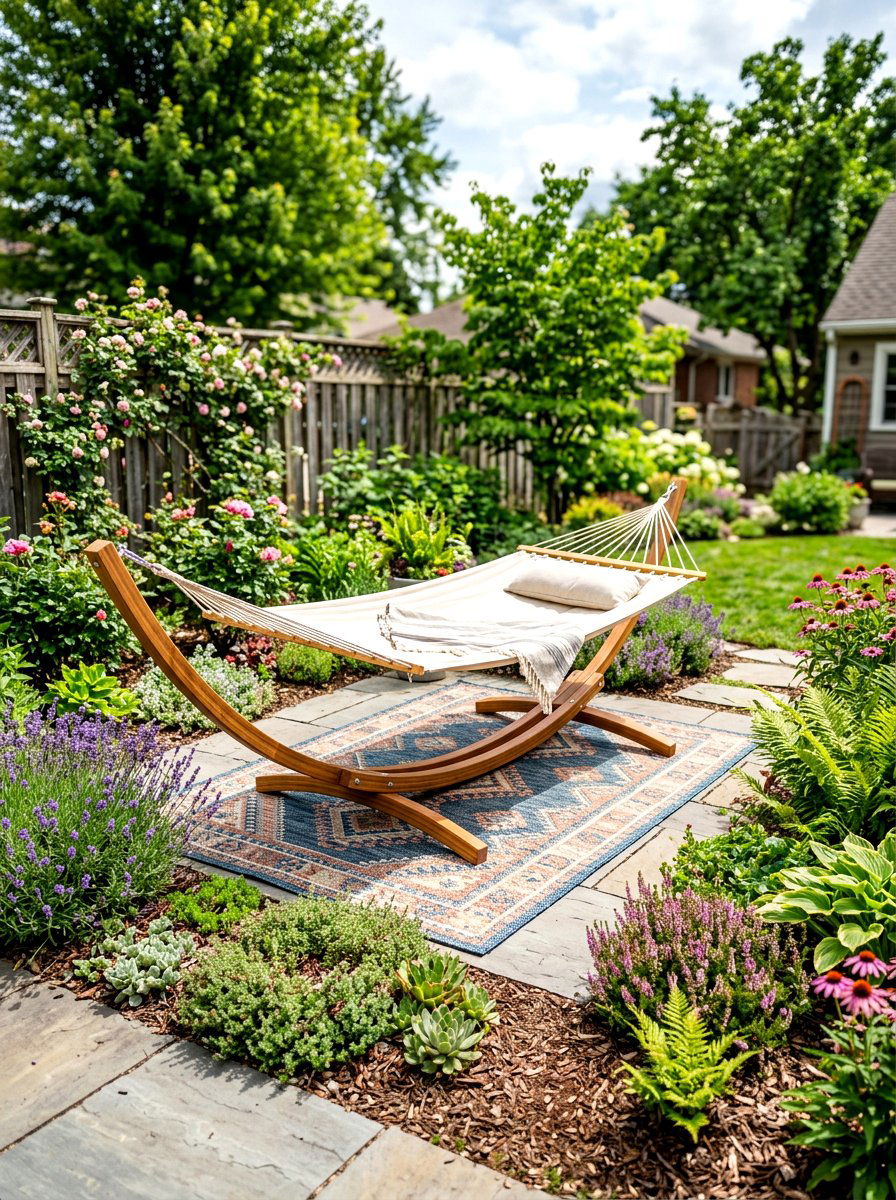 Low Profile Hammock Stand - 30 hammock stand garden ideas