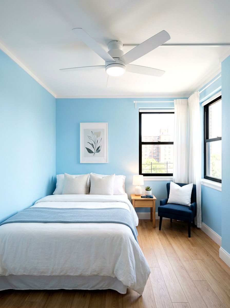 Low Profile Hugger Fan - 30 bedroom ceiling fan ideas