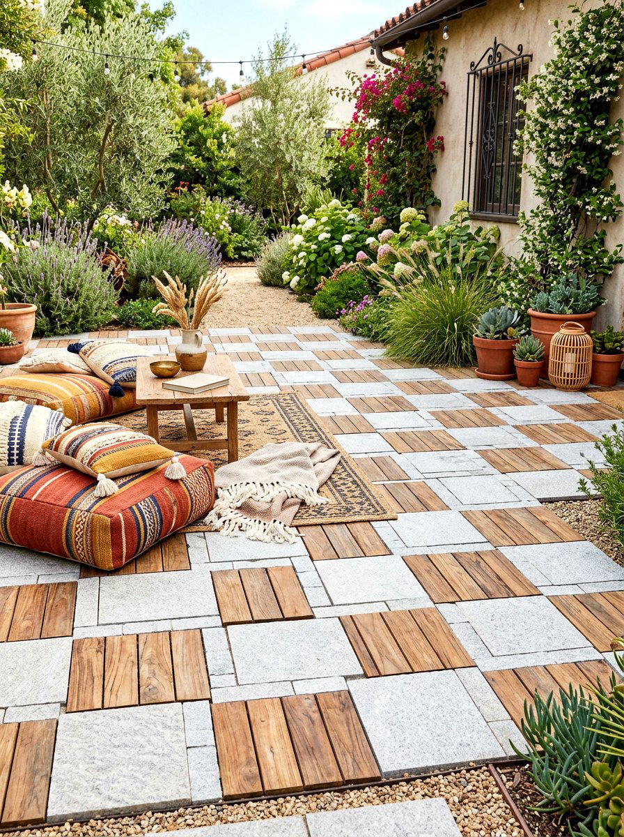 Low Profile Paver Deck - 30 detached deck ideas